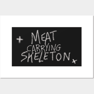 Meat carrying skeleton T-shirt Posters and Art